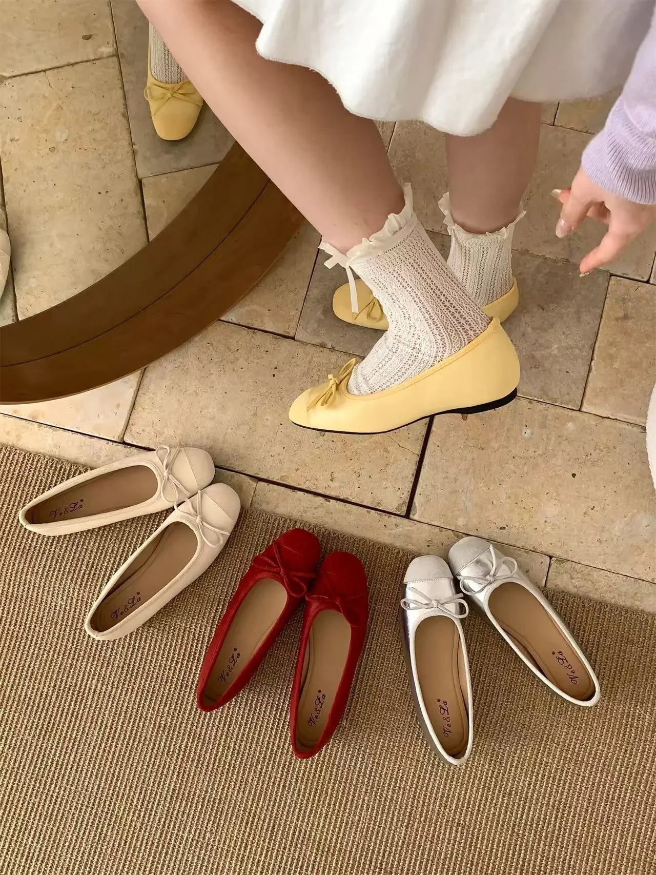 Aiertu  -  Bow Women Ballet Flats Shoes Casual Shallow Loafers Shoes Elegant Women's Sandals 2025 Summer Comfort Sneakers New Woman Shoes Aiertu