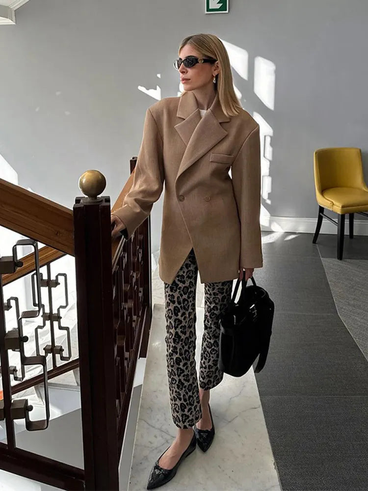 Aiertu  - Fashion Lapel Buttons Suit Jacket 2026 Women Solid Long Sleeve Office Lady Blazer Casual Coat Autumn Female Commuting Outerwear Aiertu