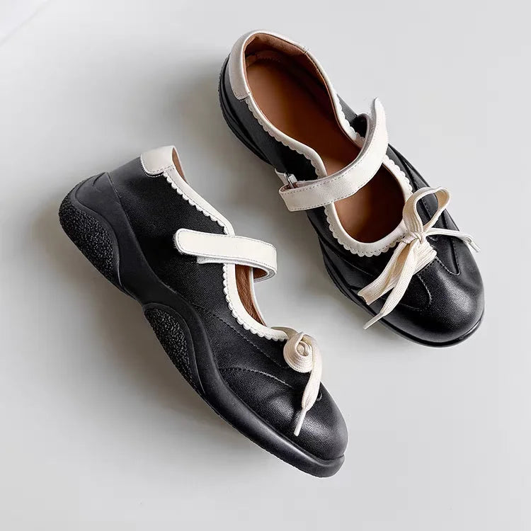 Aiertu  -  Bow Women Shoes Flats Sport Sneakers Summer New Sandals Designer Leather Loafers Woman Casual Running Zapatillas De Deporte Aiertu