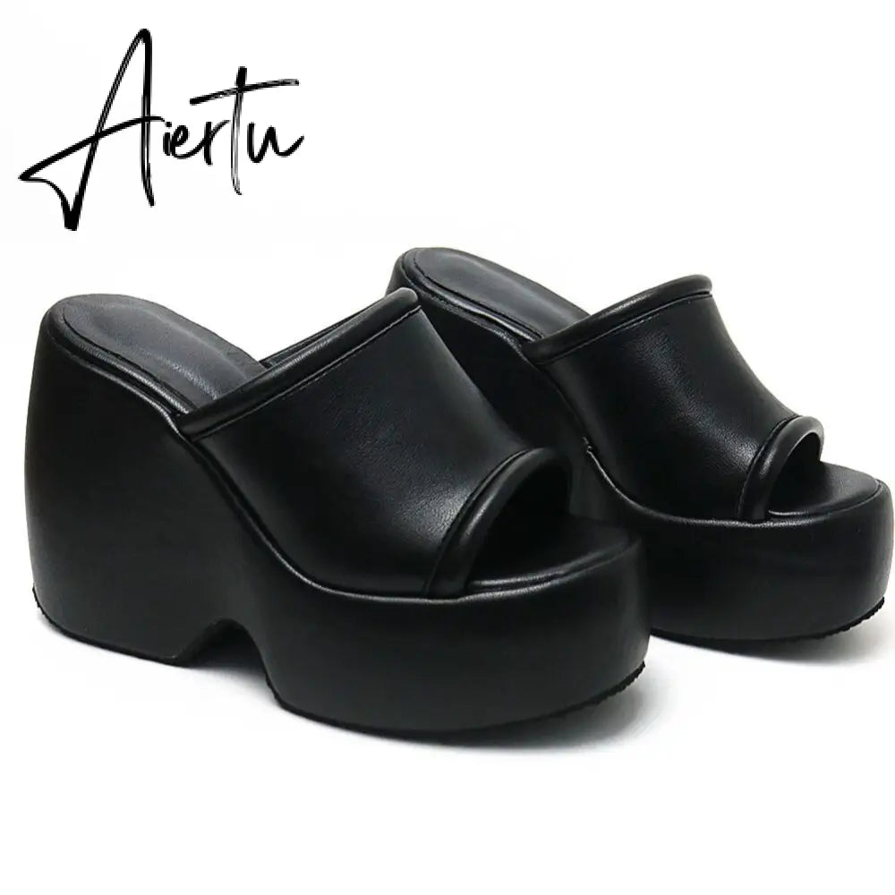 Big Size 43 Summer Fashion Women Sandals Platform Gothic Wedges High Heels INS Hot Ladies Trendy Cool Punk Shoes For Woman Aiertu
