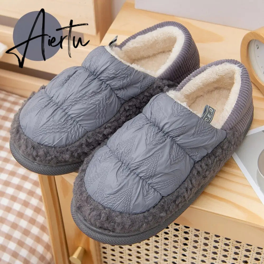 Booties Woman Winter Female Cotton Shoes Anti-skid Snow Boot Wind and Cold Protection Keep Warm Fur Women's Ankle Boots Aiertu