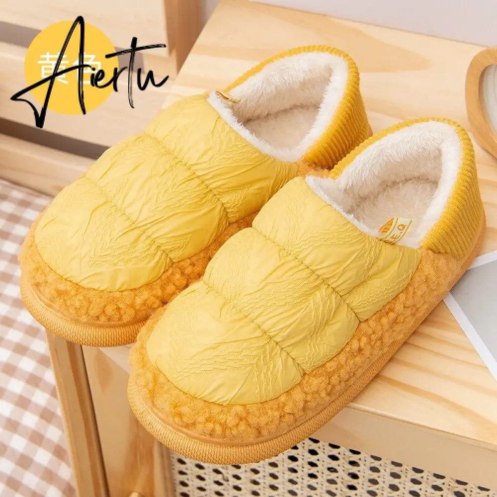 Booties Woman Winter Female Cotton Shoes Anti-skid Snow Boot Wind and Cold Protection Keep Warm Fur Women's Ankle Boots Aiertu