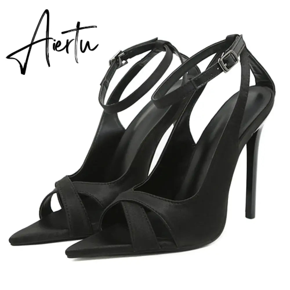 Brand New Office Ladies Elegant Women Pumps Spring Thin High Heels Bowknot Sexy Party Shoes Prom Design Summer Pumps Woman Aiertu