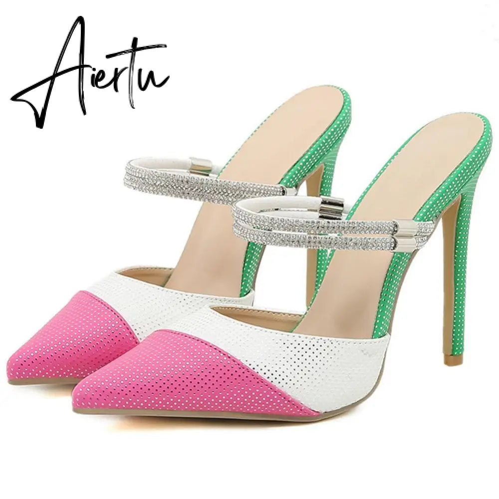 Brand New Office Ladies Elegant Women Pumps Spring Thin High Heels Bowknot Sexy Party Shoes Prom Design Summer Pumps Woman Aiertu