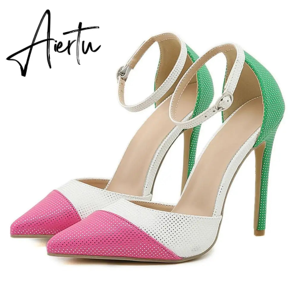 Brand New Office Ladies Elegant Women Pumps Spring Thin High Heels Bowknot Sexy Party Shoes Prom Design Summer Pumps Woman Aiertu