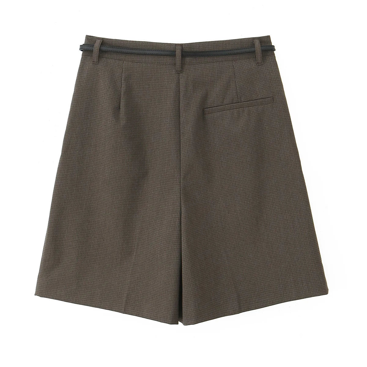 Aiertu  -  European and American style fashion all-match belt pleated all-match casual shorts women's new straight wide-leg suit shorts Aiertu