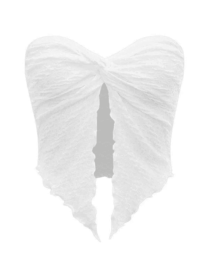 Aiertu  Pleated Halter Bandeau Top Aiertu