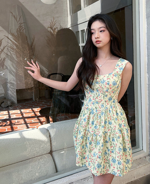Aiertu  Magical Meadow Floral Romper Dress Aiertu