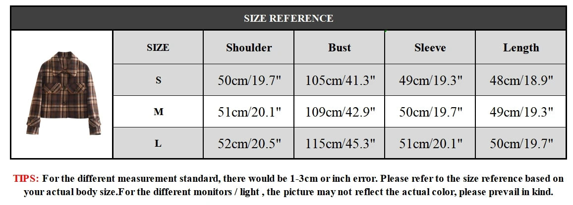 Aiertu  Women Fashion With Pockets Plaid Single Breasted Jackets Vintage Lapel Neck Long Sleeves Female Chic Lady Outfits Aiertu