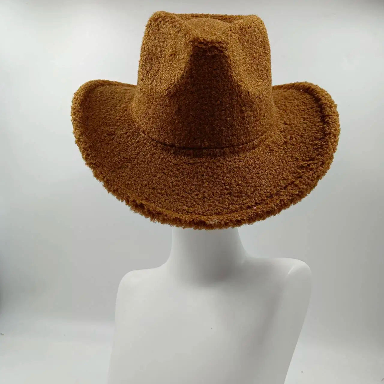 Aiertu  -  Fedora Hat Emerald Green Plush Cowboy Hat Material New Jazz Hat European and American Fashion Hat Big Brim Hat Aiertu