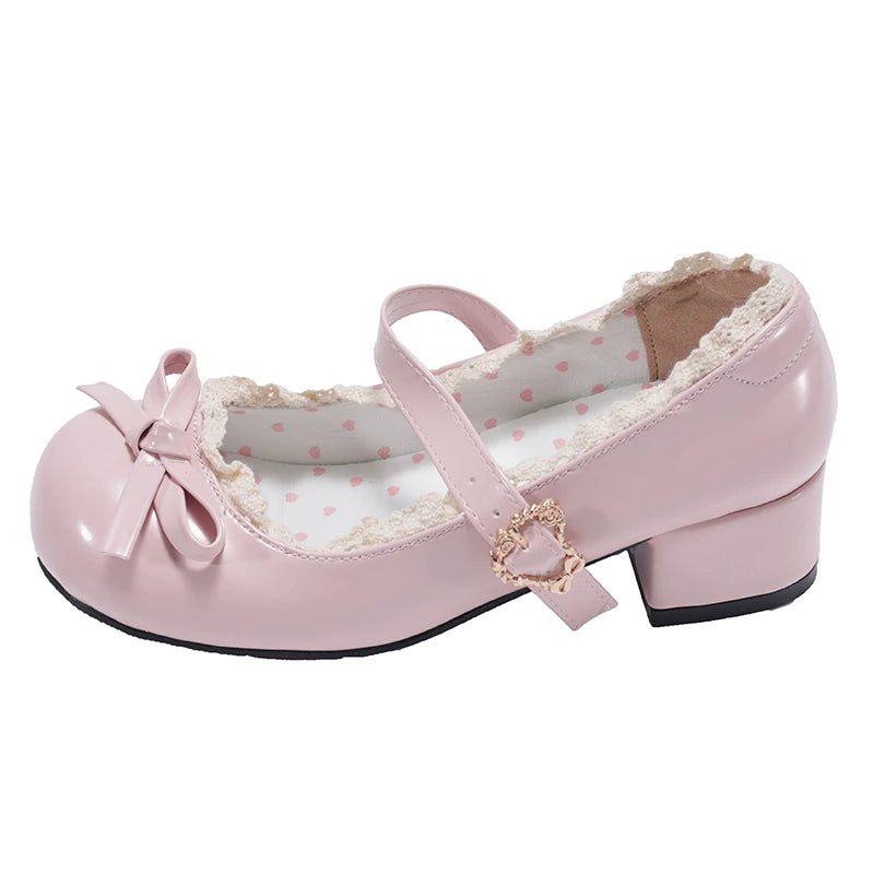 Aiertu  -  Fashion JK Women Mary Jane Shoes Ladies Causal Shallow Butterfly-knot Shoes Spring Autumn Female Leather Shoes Aiertu