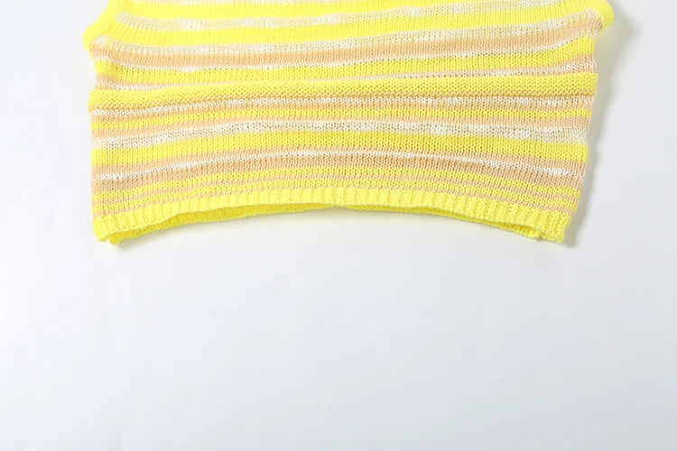 Aiertu  -  Sexy Summer Crochet Women 2 Piece Set Thin Beach Vacation Hollow Tank Tops+Shorts Stretch Matching Streetwear Outfits Aiertu