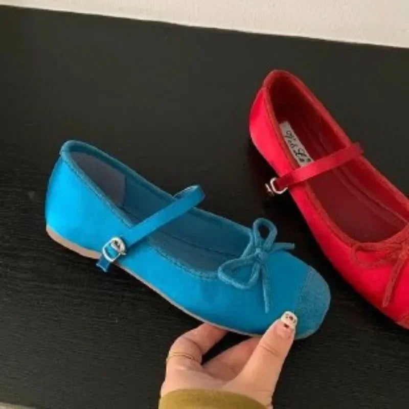 Aiertu  -  Women Flat Shoes Fashion Round Toe Shallow Slip On Ladies Soft Ladies Mary Jane Ballerinas Flat Heel Casual Ballet Sho Aiertu