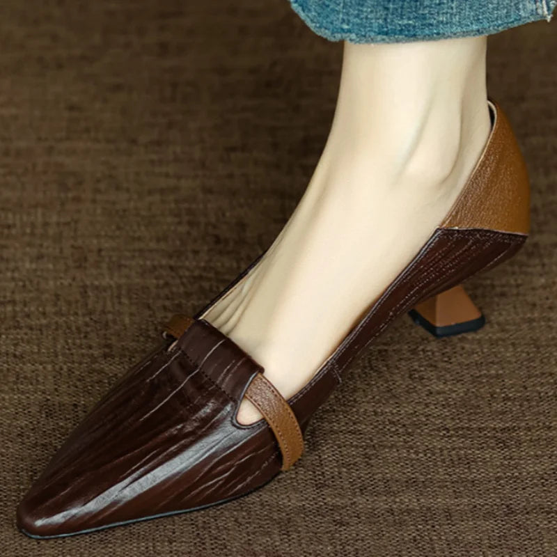 Aiertu  -  New Women Heels Loafers Footwear Elegant Slingback Pointed Slip on Party Lady Pumps Shoes Fashion Comefortable Zapatos De Mujer Aiertu