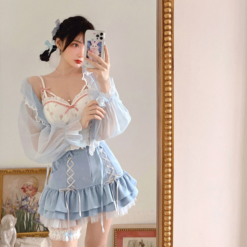 Aiertu - Kawaii Lolita Lace Bandage Skirt Aiertu