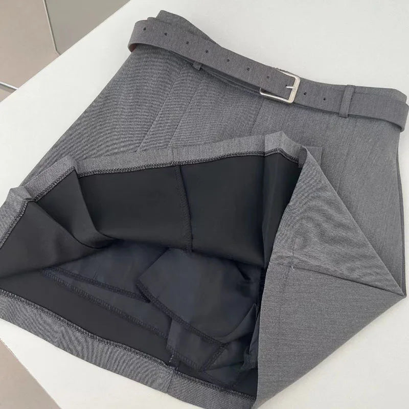 Aiertu Preppy Style A-Line Skirt for Women Summer New High Waist Black Gray Pleated Skirts Female Casual Student Mini Skirts Aiertu
