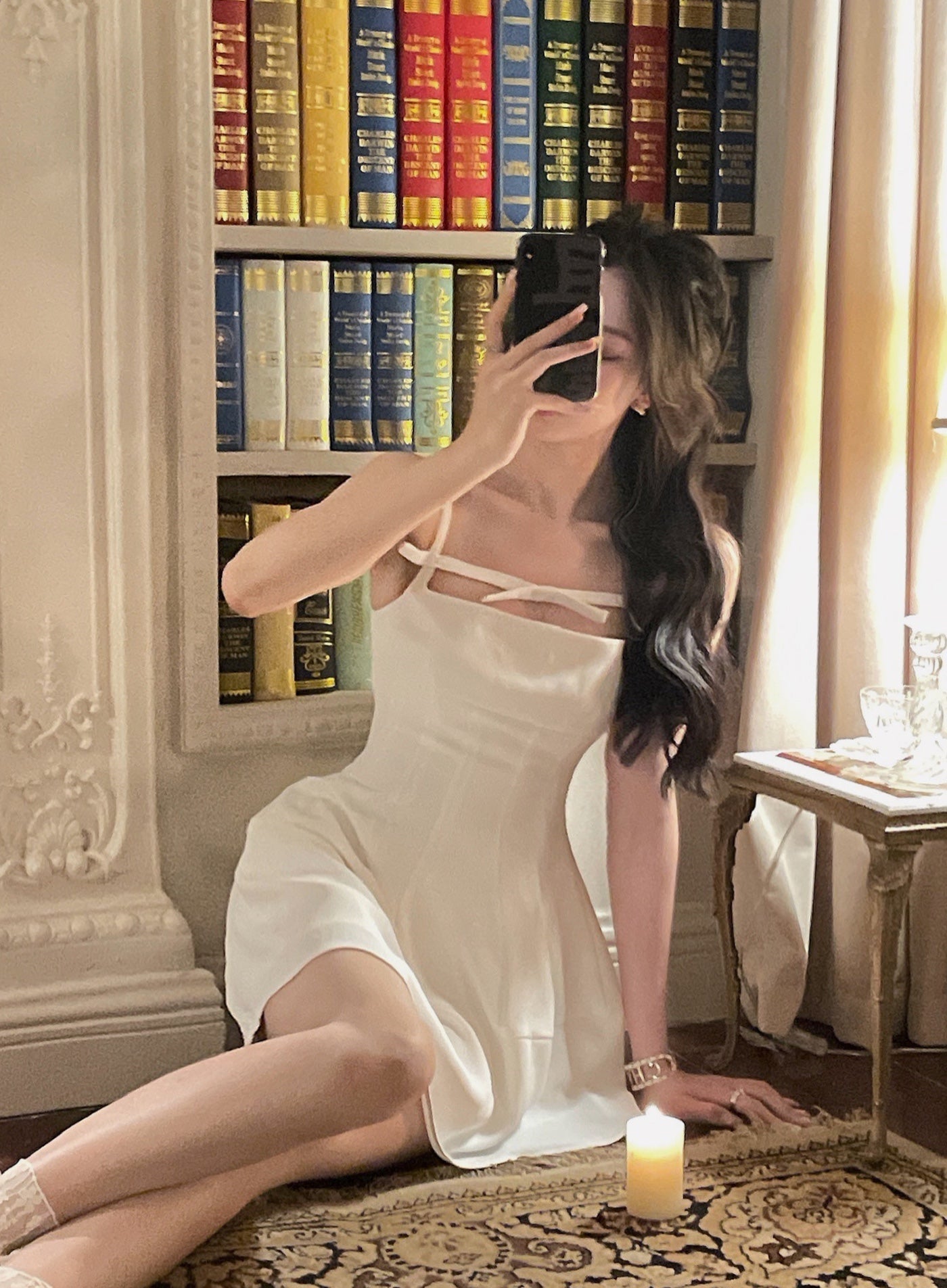 Aiertu  French Elegant Black Midi Dress Women Casual Evening Party Strap Dress Female Pure Color White One Piece Dress Korea Summer Aiertu