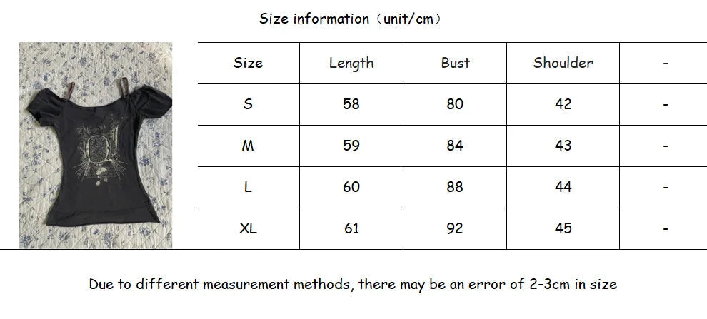 Aiertu  -  Retro Streetwear Y2K Letter Print T-Shirt Women Fashion Street Millennial Trend One Neck Spice Girl Slim Harajuku Casual Top Aiertu