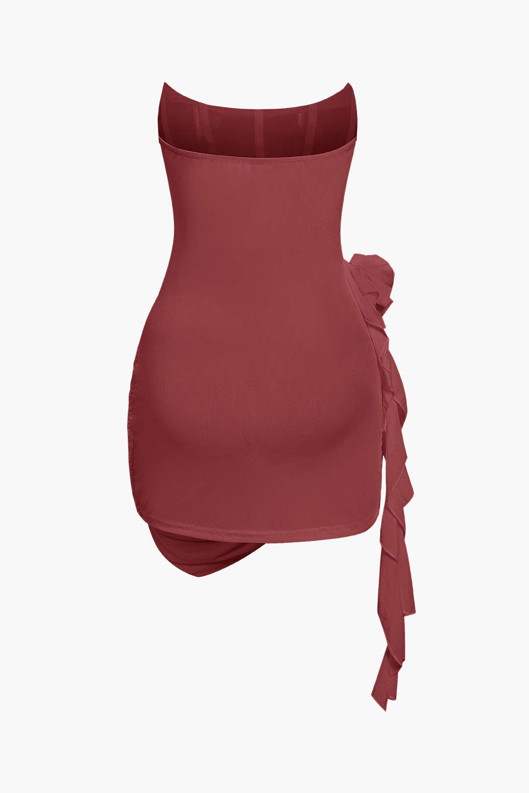 Aiertu  3D Floral Ruffle Corset Mini Dress Aiertu