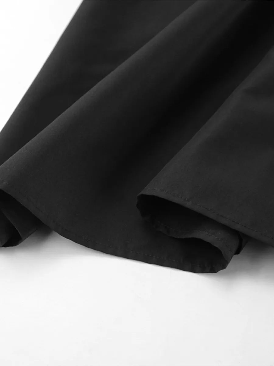 Aiertu  -  Black Elegant Suspender Long Dress Women Summer U Collar Sleeveless A-line Vestidos Vintage Fashion Simple Backless Midi Dresses Aiertu