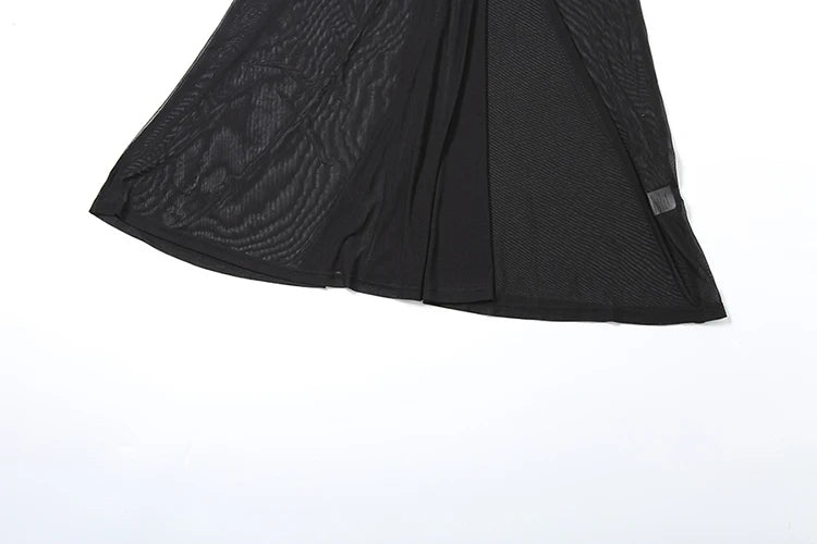 Aiertu  -  Summer Trend Maxi Dress Women Double Deck Ruched Slash Neck Short Sleeve Midnight Simple Solid Stretch Slim Vestidos Aiertu