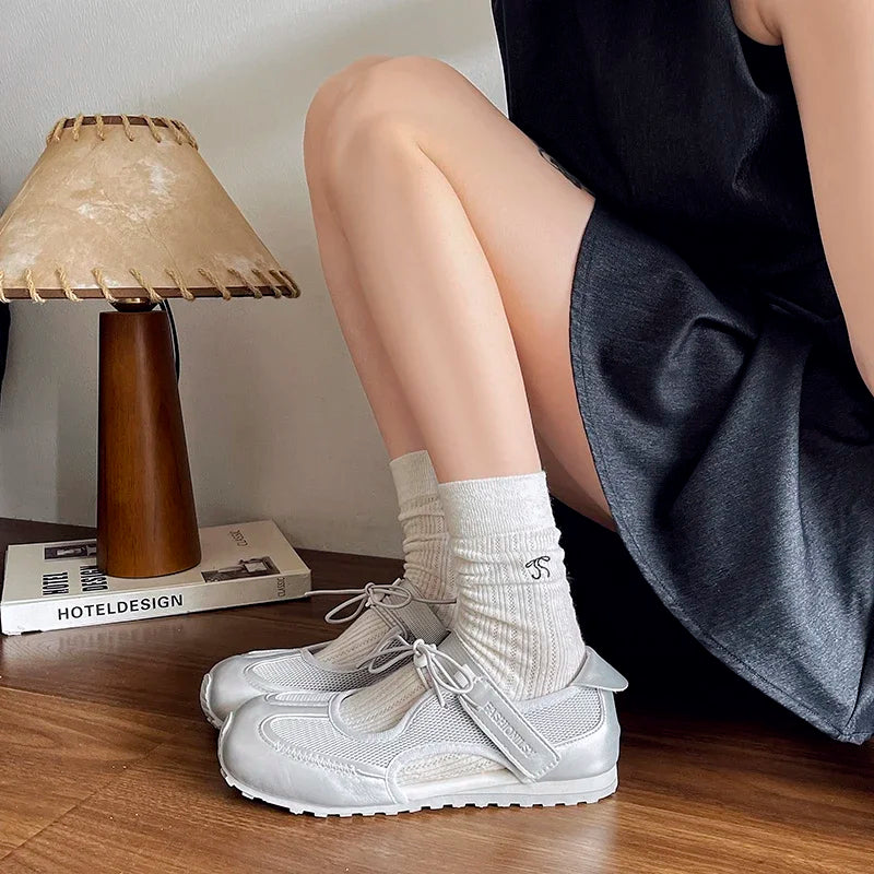 Aiertu  -  Women Shoes Sneakers Casual Flats Canvas Shoes Lace Up Summer Trend Dress Zapatos Mujer Breathable Shallow New Ladies Shoes Aiertu