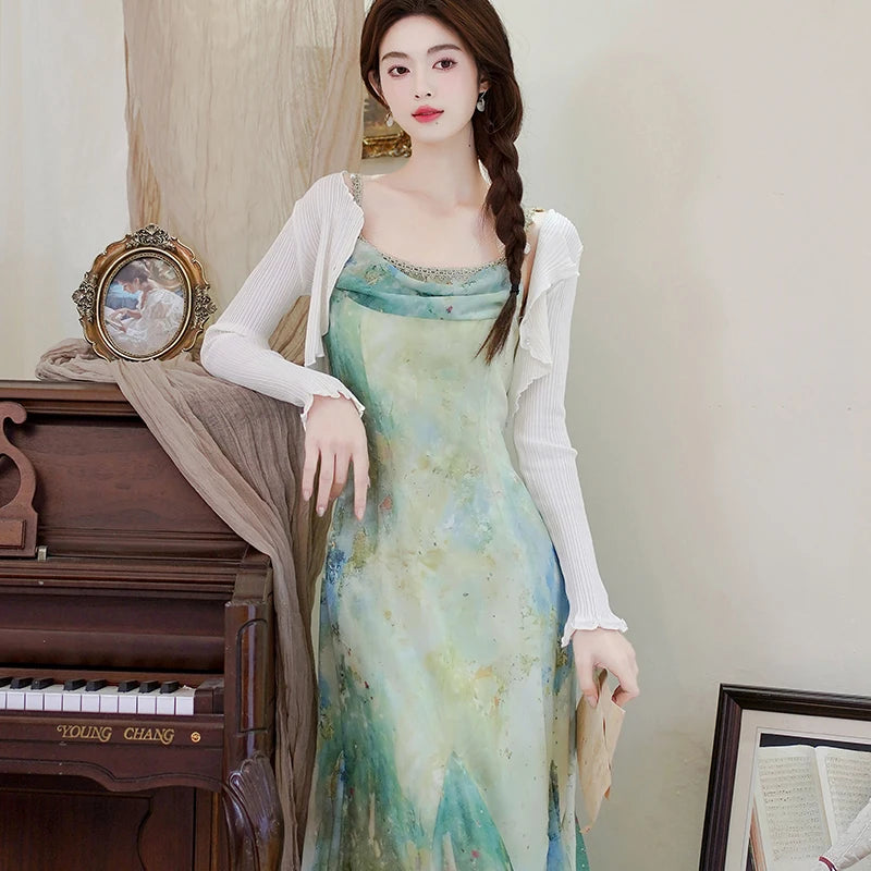 Aiertu  Sea Siren Ethereal Essence Style Dress Aiertu