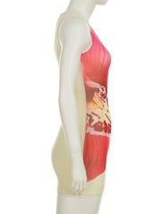 Aiertu  Holiday Floral Bodycon Dress Beach Style Sexy Slim O-Neck Sleeveless Mini Dresses For Women 2025 Summer Fashion Lady Aiertu