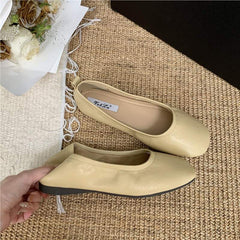 Aiertu  Shoes Woman Comfortable And Elegant Round Toe Casual Female Sneakers Flats Soft Shallow Mouth Dress Square New Solid Leisure Sli Aiertu