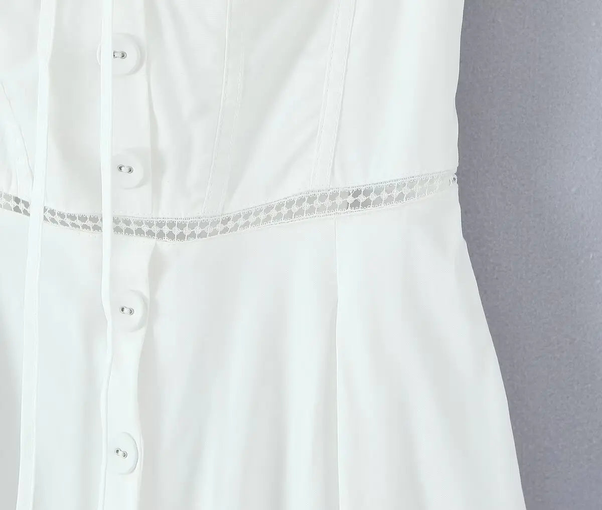 Aiertu  -  Women Corset Style Sling  Summer Dresses 2026 Lace Up Bandage Back A-line Midi Dress White Elegant Party Robe Aiertu