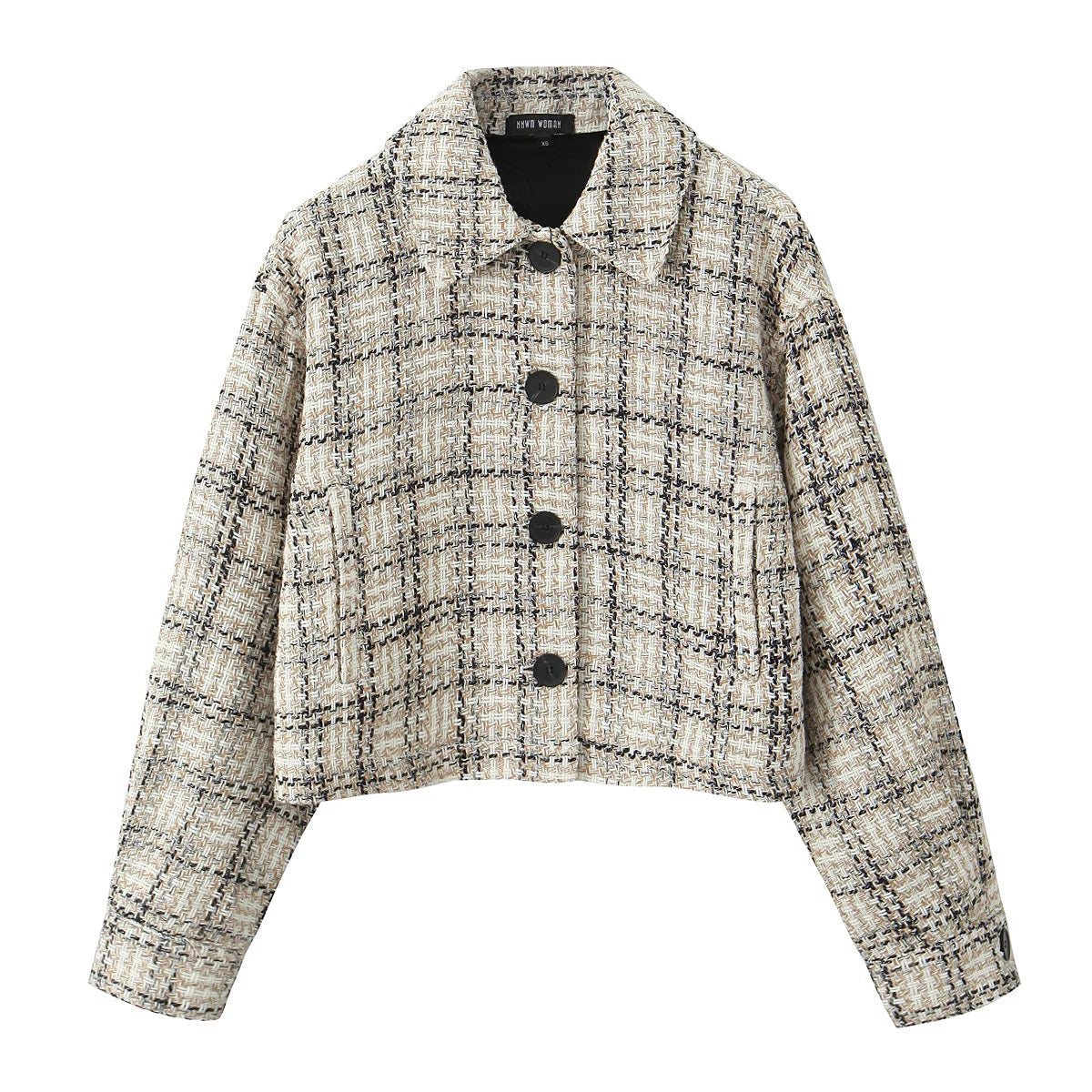 Aiertu  -  European and American style autumn new high-end temperament small fragrance style texture plaid jacket Aiertu