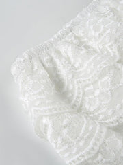 Aiertu  -Lace Solid Multi-Layered Cake Skirt aiertu