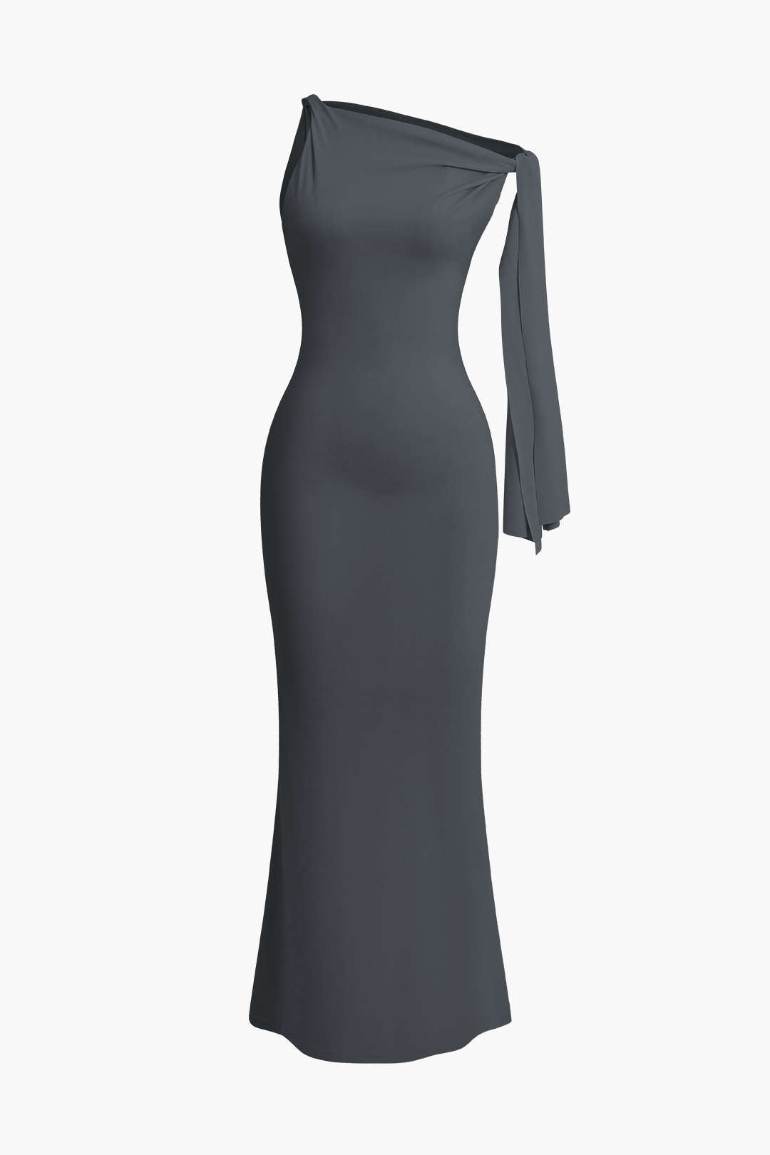 Aiertu  Asymmetrical Twist Knot Mermaid Maxi Dress Aiertu