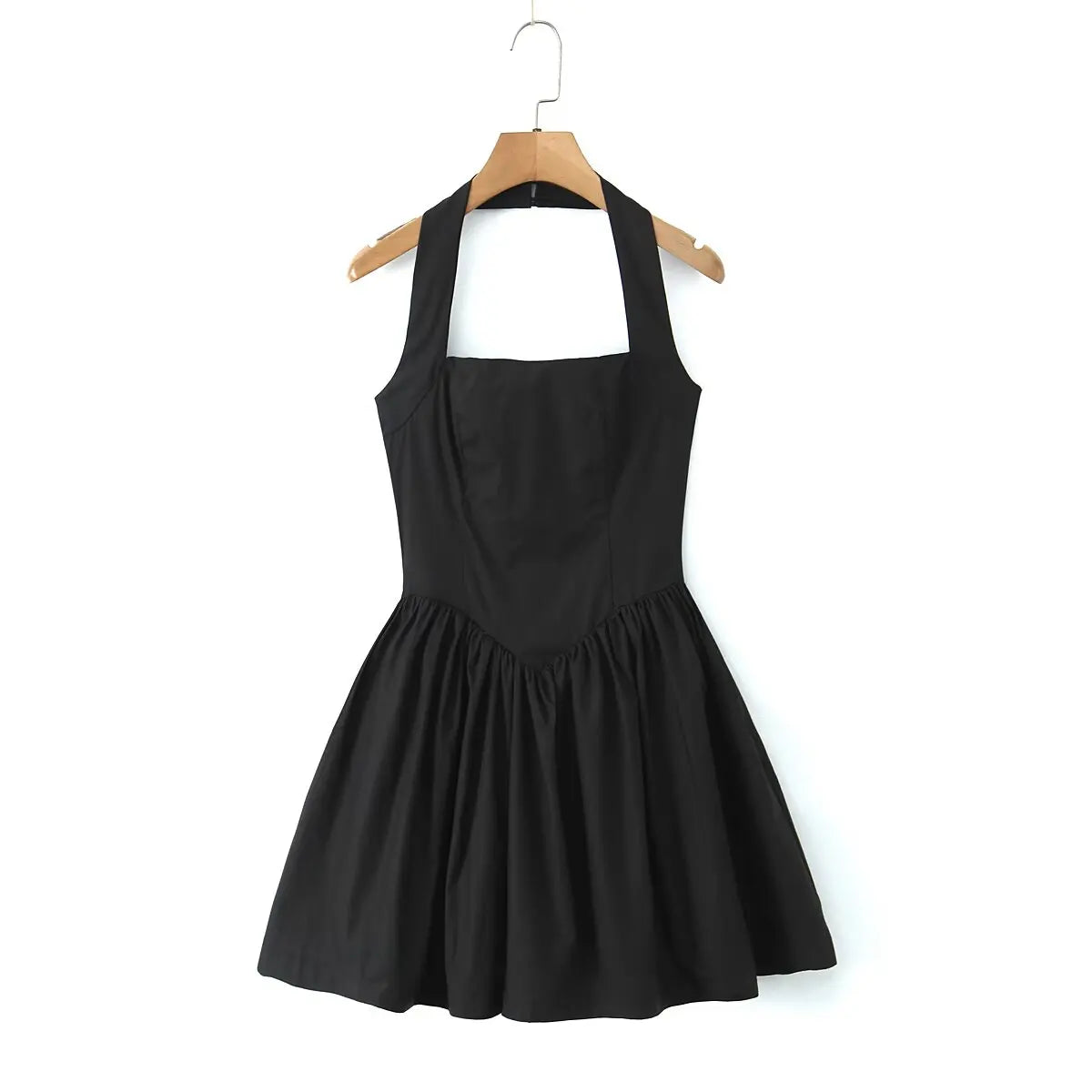 Aiertu  -  Summer Halter Dress Women Luxury Evening Party Mini Dresses Elegant Bodycon Dress Ruffle Tank Dress Fish Bone Ruched Yellow Aiertu