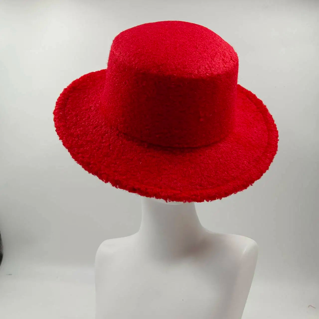 Aiertu  -  Fedora Hat Emerald Green Plush Cowboy Hat Material New Jazz Hat European and American Fashion Hat Big Brim Hat Aiertu