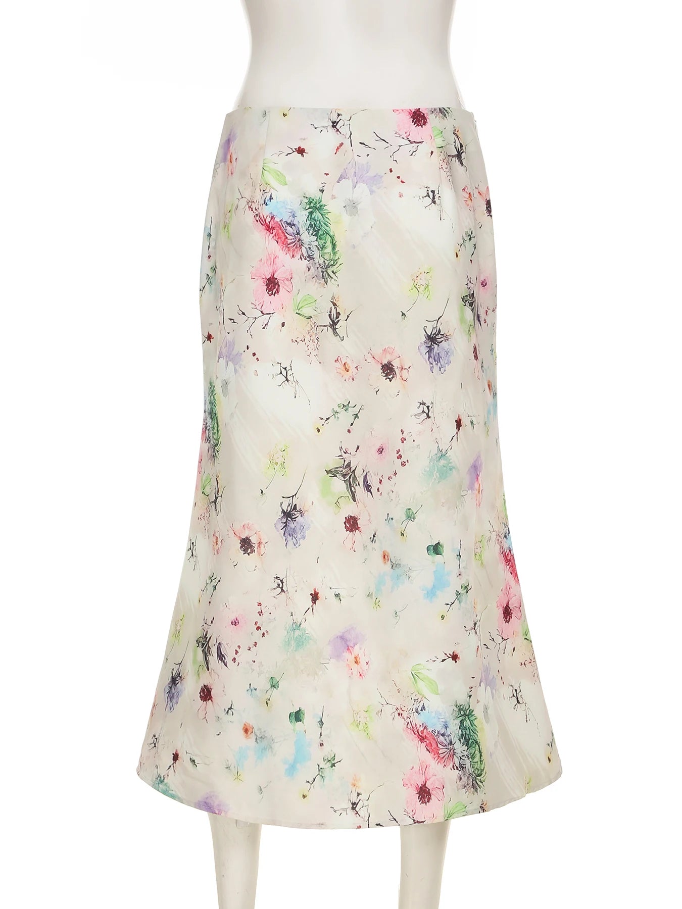 Aiertu  -  Holiday Floral Straight Trumpet Skirts Casual Slim Low-Waisted Midi Skirts Women 2025 Summer Fashion Streetwear Ladies Aiertu