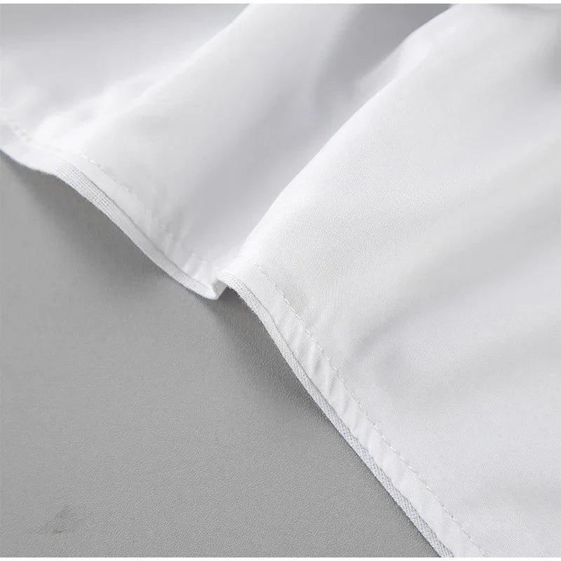 Aiertu  -  Cotton Linen Tank Top Shorts Sets Women's White Single Breasted Halter Ruffles Vest Wide Leg Shorts Suits Summer Commute Chic Aiertu