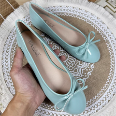 Aiertu    -  Women Round Toe Ballet Flats Spongy Bottom  Hot New Italian Shoes Patent Leather Classic Bow-Knot Dressing Slip-On 34 48 47 Aiertu