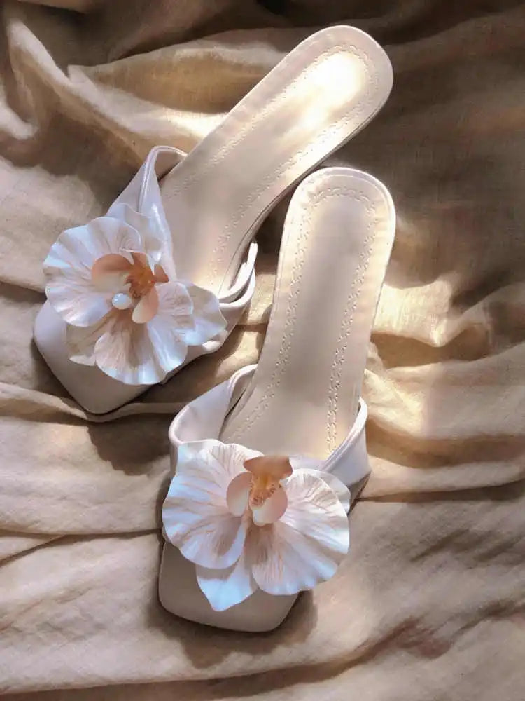 Aiertu  -  Summer Women Flower Slippers Casual Comfort Outdoor Shoes Ladies Casual Dress Street Style Slides Aiertu