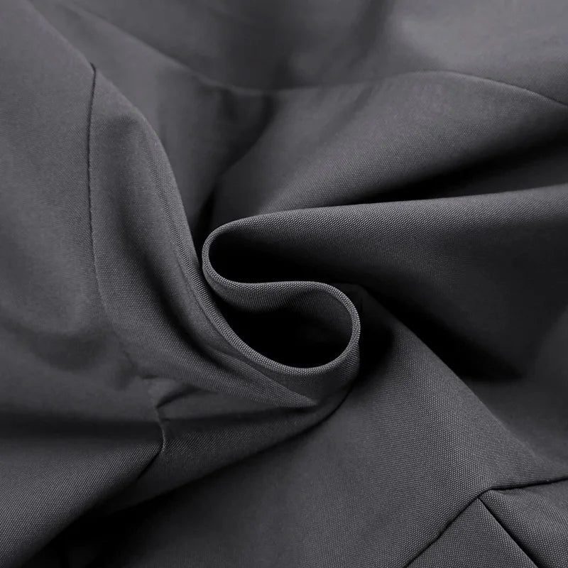 Aiertu  -  Y2k Aesthetic Slash Neck Solid Women Dress Vintage Grunge Slim Harajuku Sexy Zipper Dresses Pleated Streetwear Vestidos De Mujer Aiertu