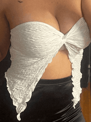 Aiertu  Pleated Halter Bandeau Top Aiertu