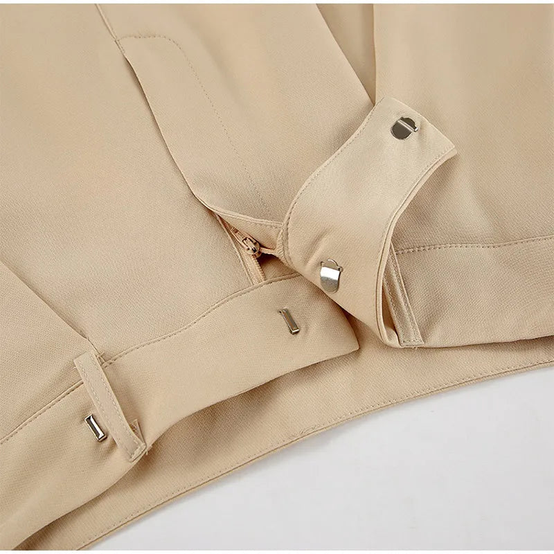 Aiertu  -  Casual Khaki Pleated Wide Legs Pants Women Chic High Waist Baggy Trousers Female 2026 Spring Summer New Fashion Office Pant Aiertu