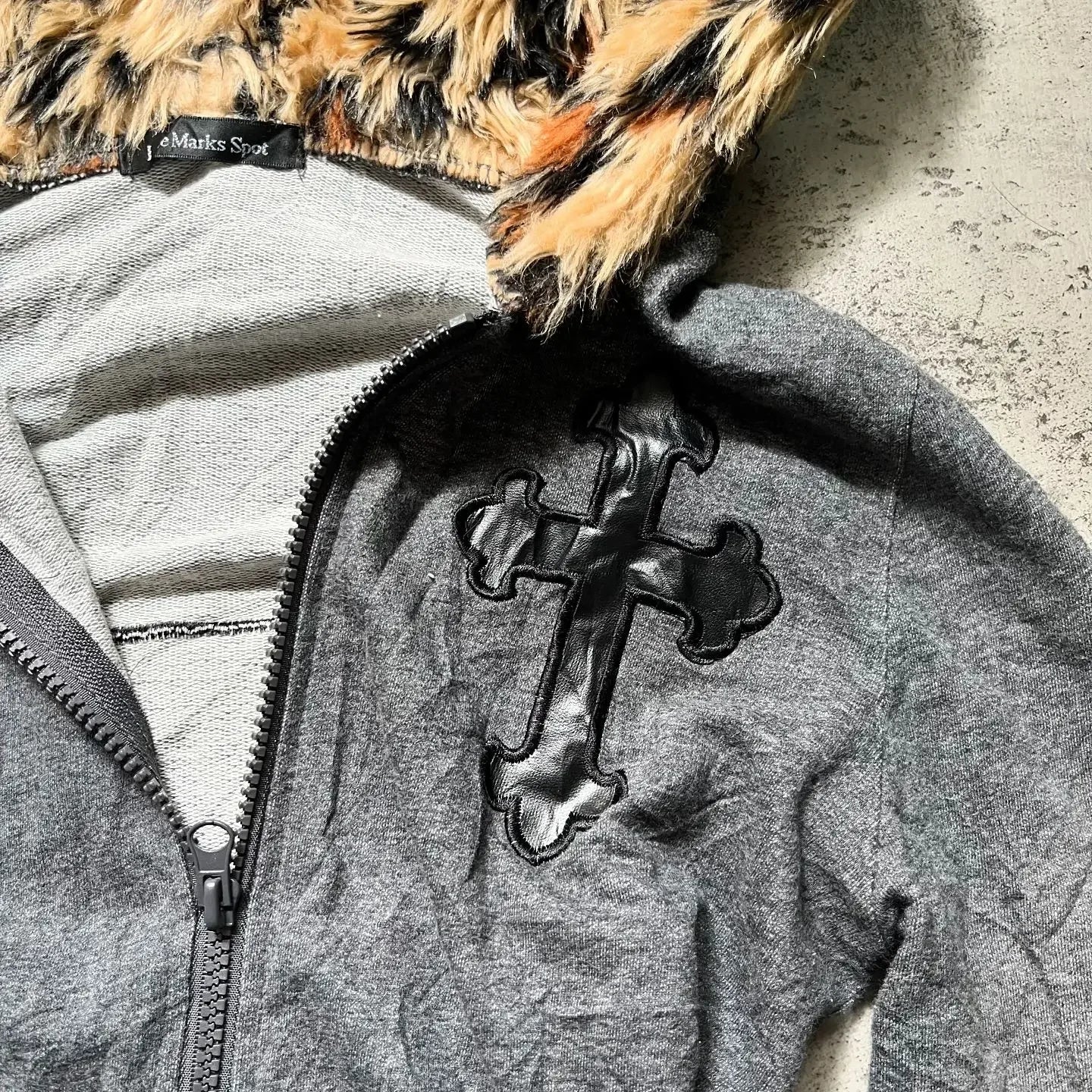 Aiertu  -  Y2k Hip-hop Street Sportswear American Slim Cross Patch Fashionable Women's Hooded Cardigan Retro Hooded Sweater Aiertu