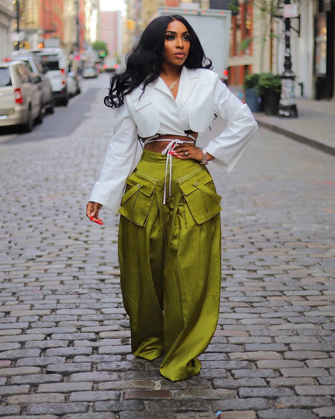 Aiertu  -  Cargo Pants Women 2026 Summer Fashion Women's Casual Pant Streetwear Ins Detachable 3D Pocket High Waisted Wide Leg Pants Aiertu