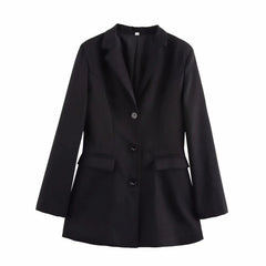Aiertu  -  European and American style spring new style lapel temperament versatile medium and long suit jacket Aiertu