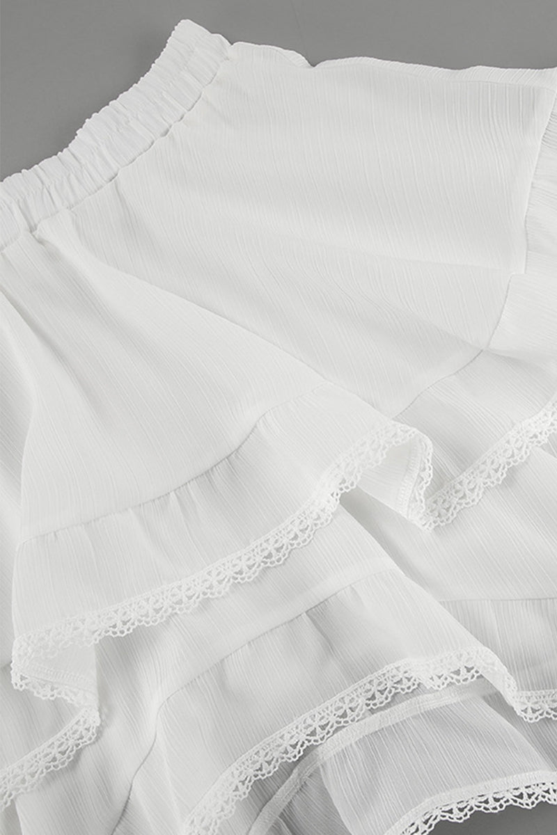 Aiertu  -Casual Daily Lace Irregular Loose High Waist Bottoms aiertu