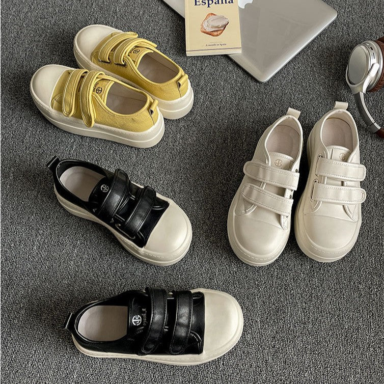 Aiertu  -  Women's Sneakers With Platform Thick Sole Hoof Heels Fabric Low Canvas PU Rubber Women's Sneakers With Platform Thick Sole Canva Aiertu
