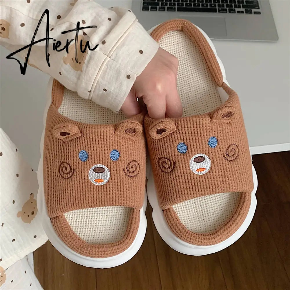 Cute Cartoon Milk Cow House Slippers Funny Shoes Women's Slippers Summer Four Seasons Indoor Home Slippers Aiertu