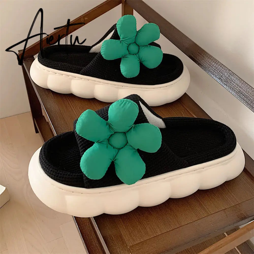 Cute Cartoon Milk Cow House Slippers Funny Shoes Women's Slippers Summer Four Seasons Indoor Home Slippers Aiertu