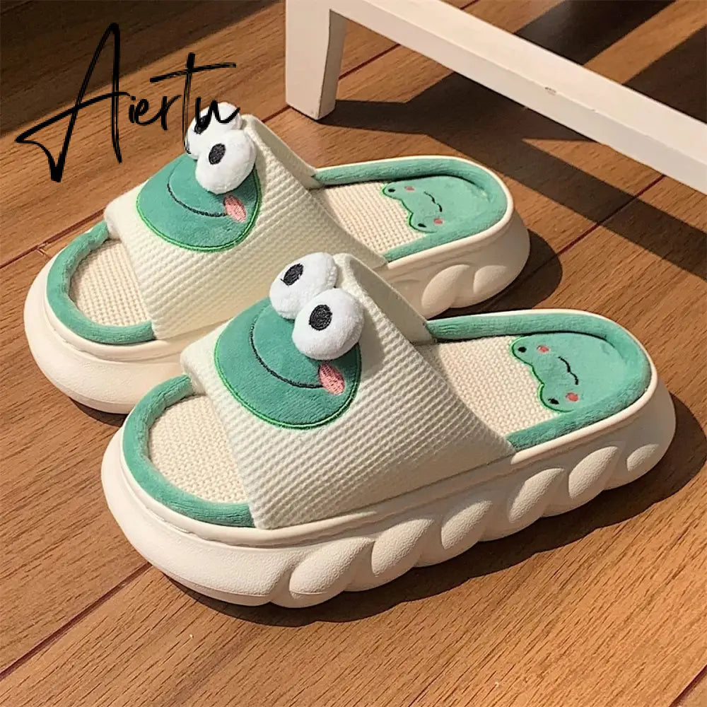 Cute Cartoon Milk Cow House Slippers Funny Shoes Women's Slippers Summer Four Seasons Indoor Home Slippers Aiertu
